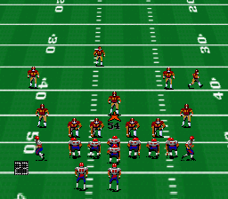 Pro Football '93 (Japan) In game screenshot